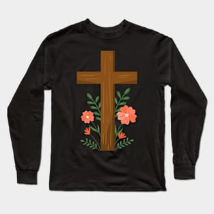 Wood Cross Long Sleeve T-Shirt